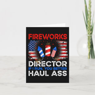 Cartão 4 De Julho Men Fireworks Diretor Se Eu Lhe Dirigir