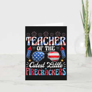 Cartão 4 De Julho Professor Do Pequeno Firecrack Mais Cut