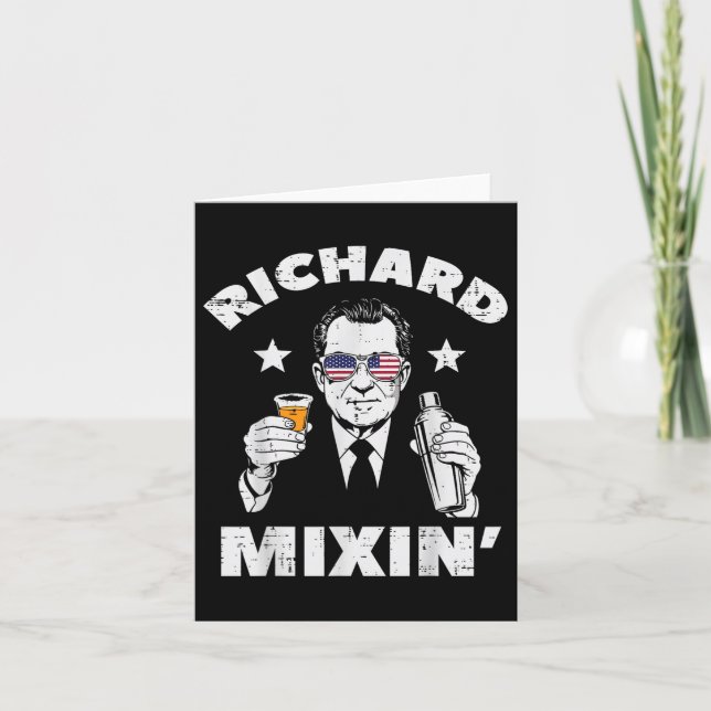 Cartão 4 De Julho Richard Mixin Nixon Presidente Patriot (Frente)