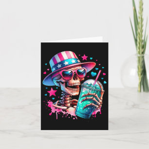 Cartão 4 De Julho Skeleton Retro Trendy Mãe Skull Mama L