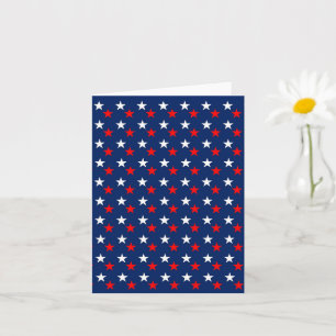 CARTÃO 4 DE JULHO/ VERMELHO BRANCO E AZUL STARS