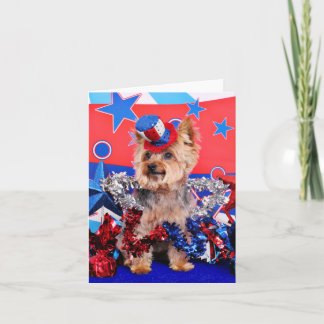 Cartão 4 de julho - Yorkie - Vinnie