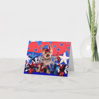 Cartão 4 de julho - Yorkie - Vinnie