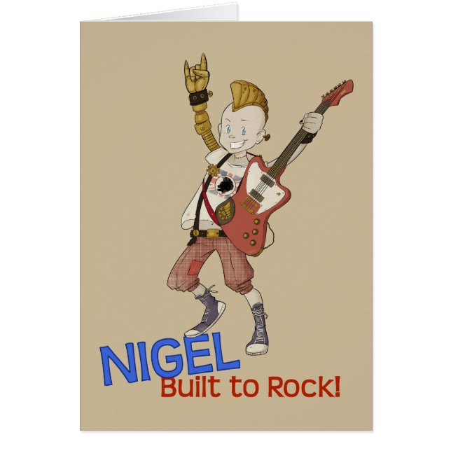 Cartão 4 monstro pequenos - Nigel (Frente)