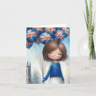 Cartão 4 x 5.6 Folded Greeting Card-Customizable-British 