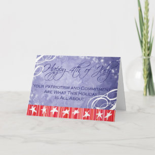 Cartão 4th of July Card for Our Troops