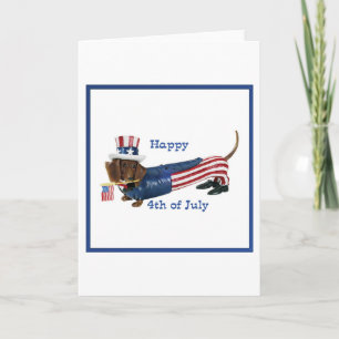 Cartão 4th of July Wiener Dog Card