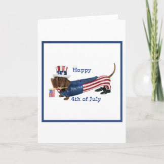 Cartão 4th of July Wiener Dog Card