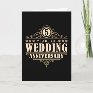 Cartão 5º Aniversário de Casamento