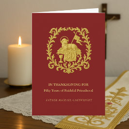 Cartão 50º Aniversário da Ordenação Sacerdotal Agnus Dei
