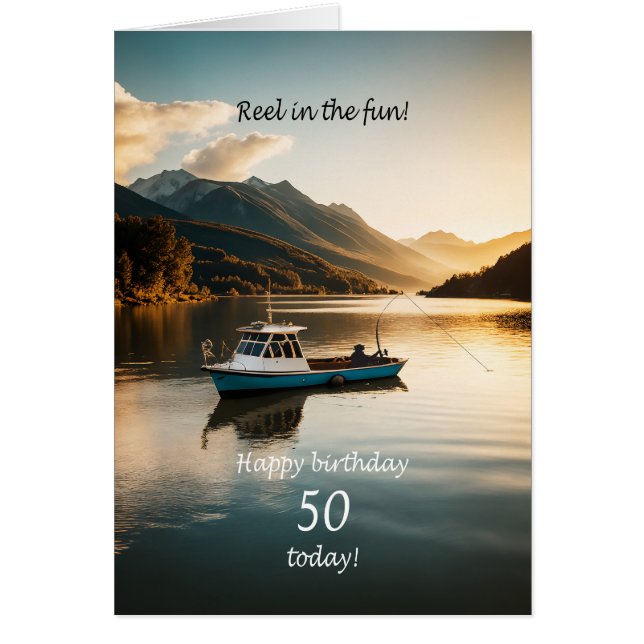 Cartão 50º Aniversário da Pesca de Um Barco (Frente)