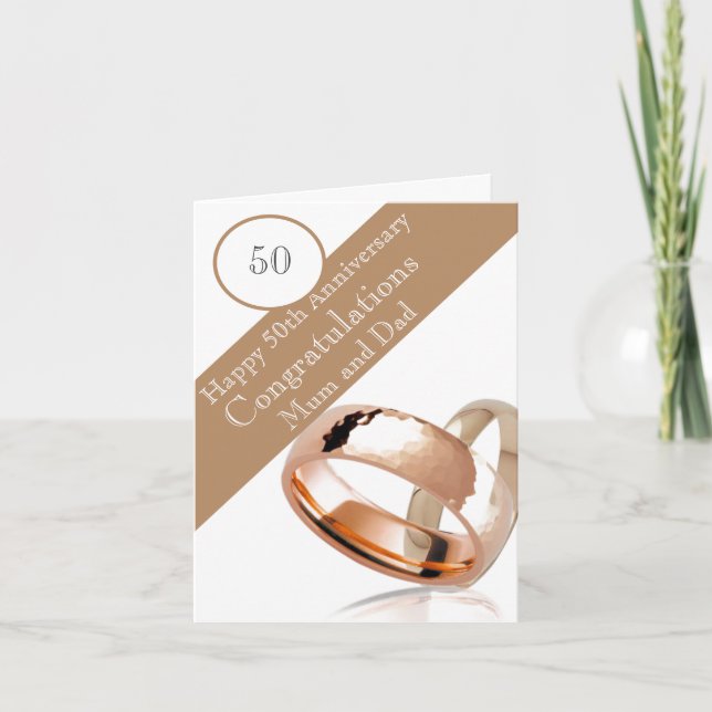 Cartão 50º Aniversário de Casamento (Frente)