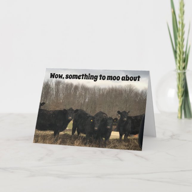 CARTÃO **50º** ANIVERSÁRIO É ALGO PARA "MOO SOBRE" (Frente)