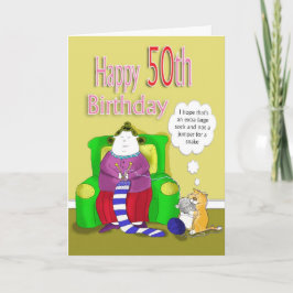 Cartão 50º aniversário engraçado