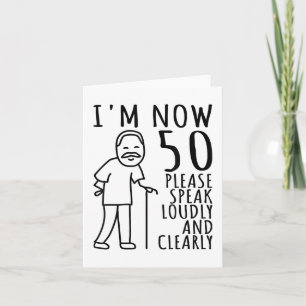 Cartão 50º Aniversário Para Ele_men _ Im Agora 50 Anos _