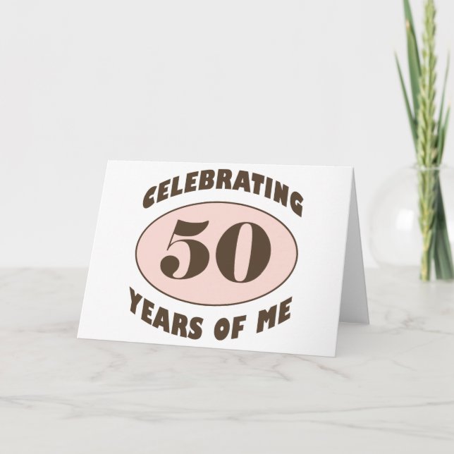 Cartão 50º presente de aniversário engraçado (Frente)