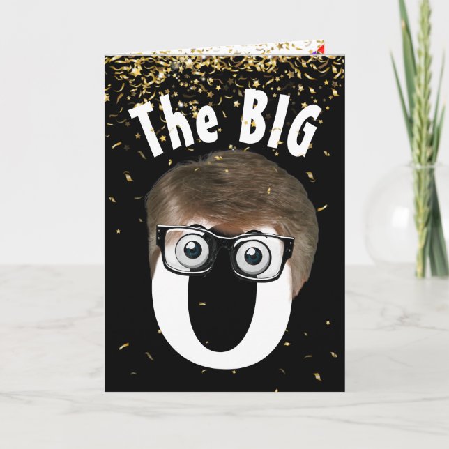 Cartão 50.º aniversário de preto (Frente)