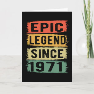 Cartão 50 Anos De Idade Dia 1971 Legenda Epic 50º Aniver