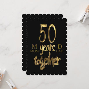 Cartão 50 Anos Juntos Bodas de Ouro 50º Aniversário