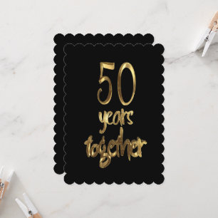 Cartão 50 Anos Juntos Bodas de Ouro 50º Aniversário