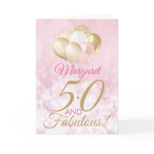 50 e Fabuloso 50º Balão de Leitura de Aniversário