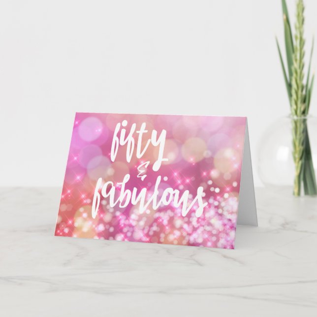 Cartão 50 e fabuloso, 50... (Frente)