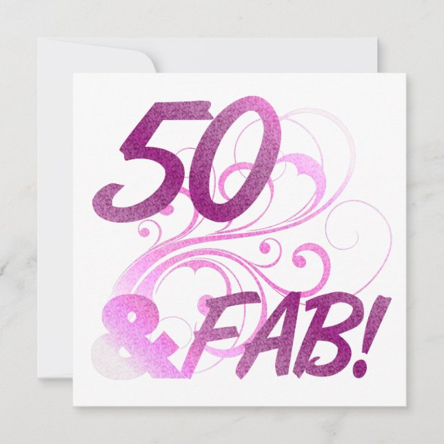 Cartão 50 E Fabuloso Aniversário (Frente)