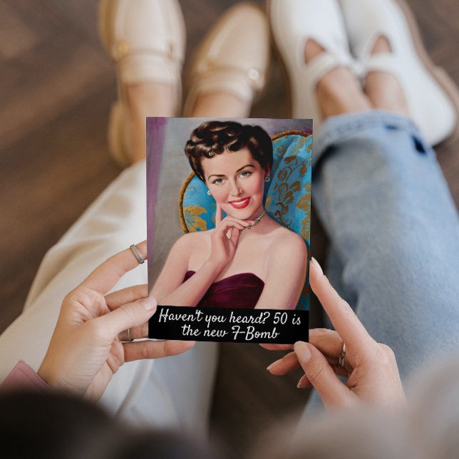 Cartão 50 É O Aniversário Do F-Bomb Engraçado (Criador carregado)