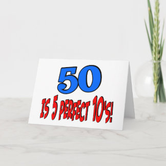 Cartão 50 is 5 perfect 10s (BLUE)