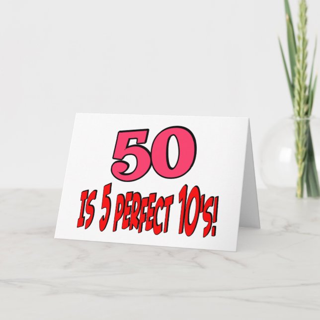 Cartão 50 is 5 perfect 10s (PINK) (Frente)