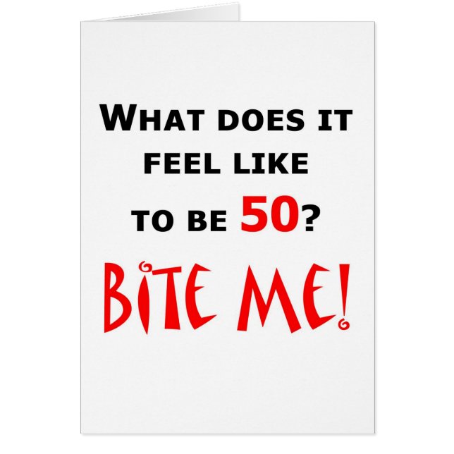 Cartão 50 morda-me! (Frente)