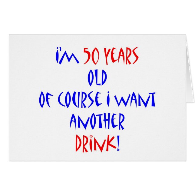 Cartão 50 outros bebida (Frente Horizontal)