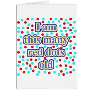 Cartão 50 pontos vermelhos velhos