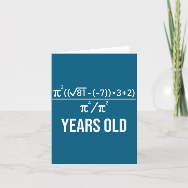 Cartão 50 Years Old Equation Funny 50th Birthday Math  (Frente)