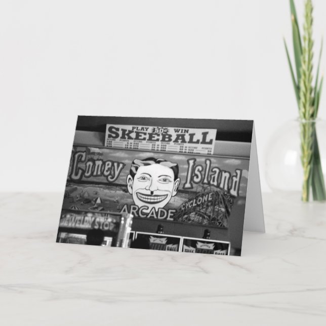 Cartão '50c Skeeball' Blank Greeting Card (Frente)