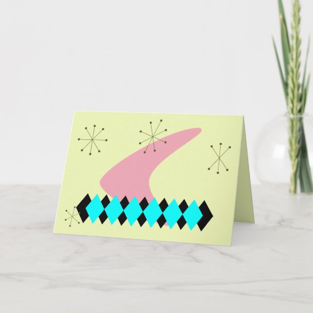 Cartão 50's Retro Greeting Card (Frente)