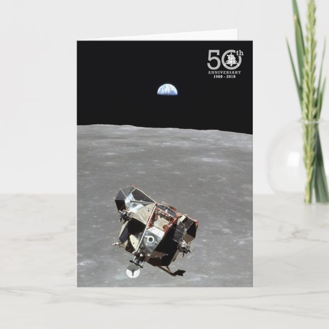 Cartão 50th Anniversary, Apollo 11 Mission Moon Landing: (Frente)