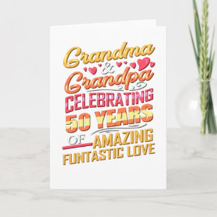 Cartão 50th Anniversary Grandma and Grandpa Celebrating