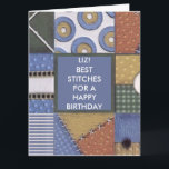 Cartão 50th birthday card<br><div class="desc">Custom 50th birthday card for quilter or seamstress.</div>