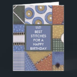 Cartão 50th birthday card<br><div class="desc">Custom 50th birthday card for quilter or seamstress.</div>