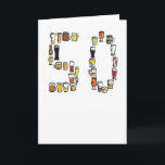 Cartão 50th birthday card, beer card<br><div class="desc">These greeting cards are inspired by my day dreams. I hope some of them suit your friends and family!
All the cards are my own designs,  mostly prints of my hand illustrations using bold colours and humour. The range is modern,  made in the UK and professionally created.</div>