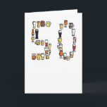 Cartão 50th birthday card, beer card<br><div class="desc">These greeting cards are inspired by my day dreams. I hope some of them suit your friends and family!
All the cards are my own designs,  mostly prints of my hand illustrations using bold colours and humour. The range is modern,  made in the UK and professionally created.</div>