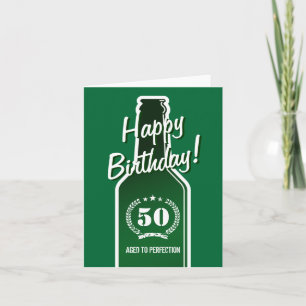 Cartão 50th Birthday card for men Aged to perfection