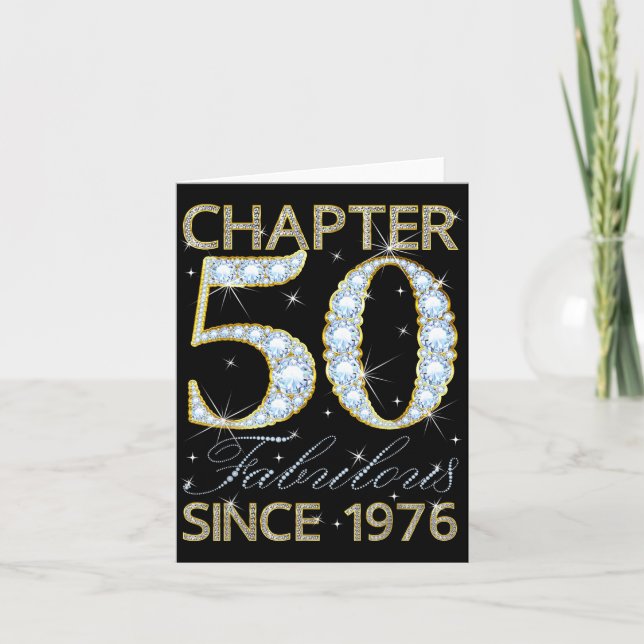Cartão 50th Birthday Chapter 50 Fabulous Since 1976  (Frente)