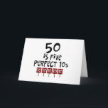 Cartão 50th birthday gifts, 50 is 5 perfect 10s!<br><div class="desc">50th birthday saying - 50, 5 perfect 10s - on t-shirts and birthday gift ideas for men and women! Be an original and wear a 50th birthday saying on your t-shirt or give one of our many 50th birthday saying gifts to someone turning 50. Skip the Over the Hill jokes...</div>