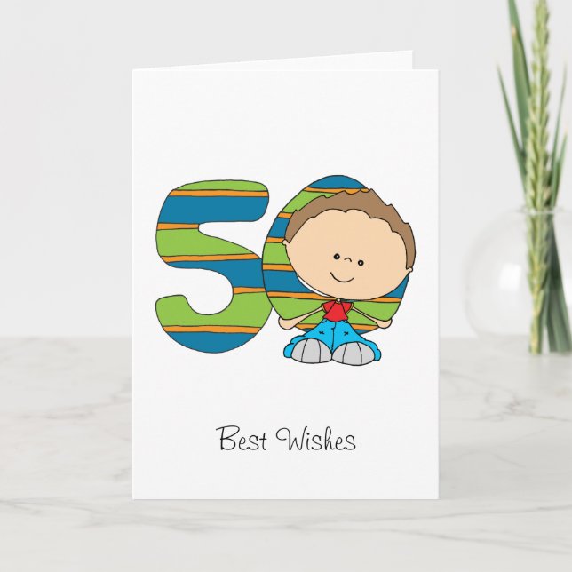 Cartão 50th Birthday - Greetings card - Boy (Frente)