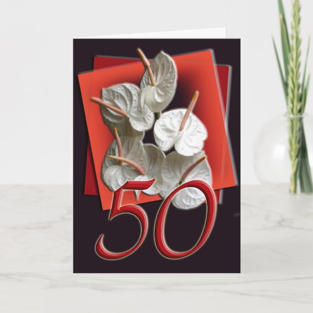Cartão 50th Happy Birthday Card (Frente)