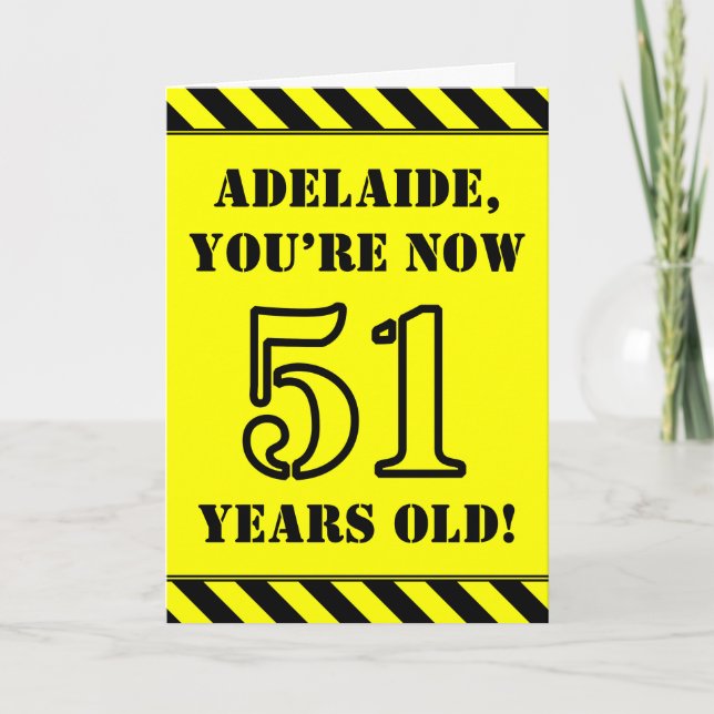 Cartão 511 Aniversário: Texto do Estilo de Estêncil Diver (Frente)