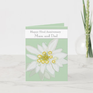 Cartão 52º Aniversário de Casamento Edelweiss