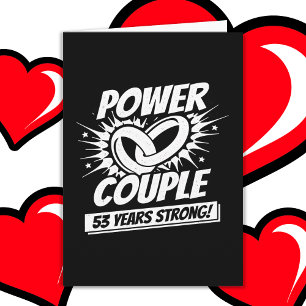 Cartão 53 anos de Casal de super potência 53 anos da Comi